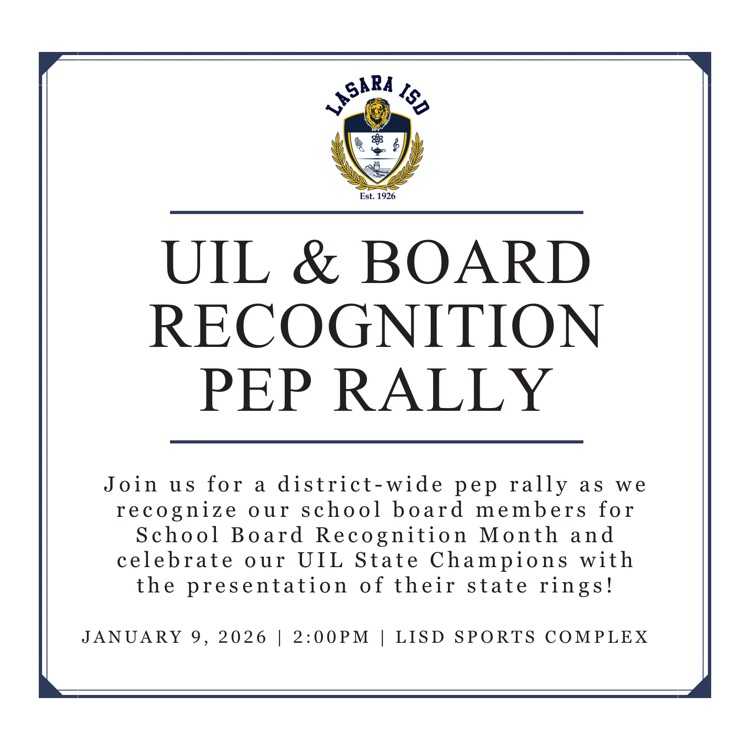 UIL & School Board Recognition Pep Rally