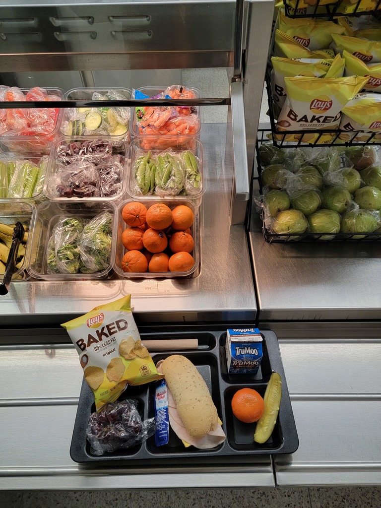 Lunch Tray with Sub, Fruits, and Veggies