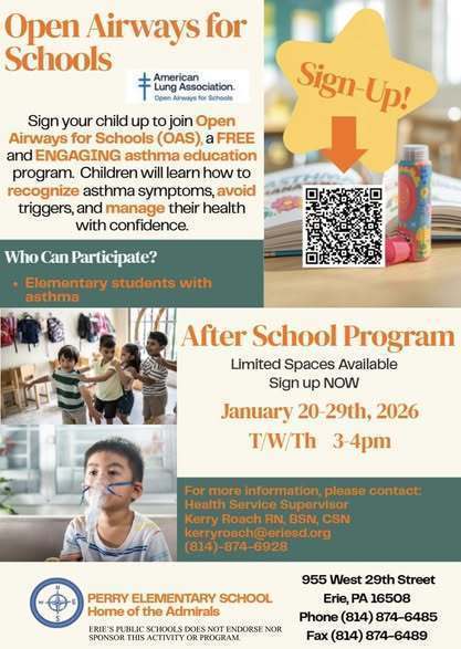 Open Airways for Schools flyer.