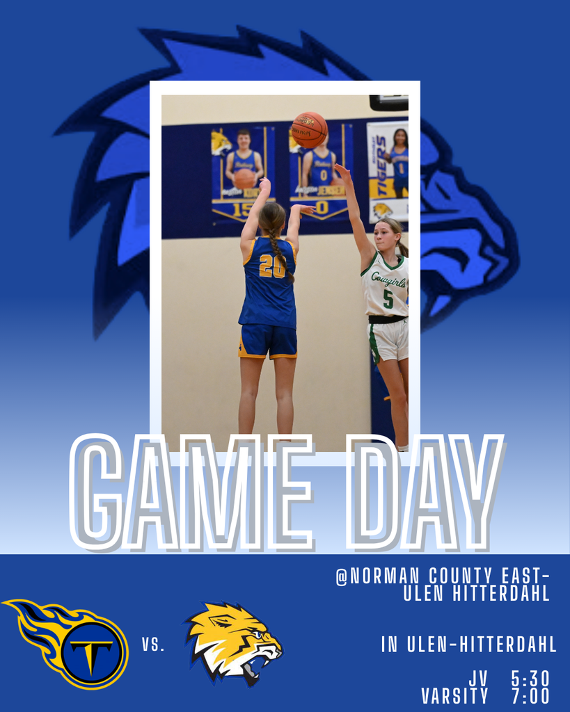 Savannah shooting a basketball in the game day post.