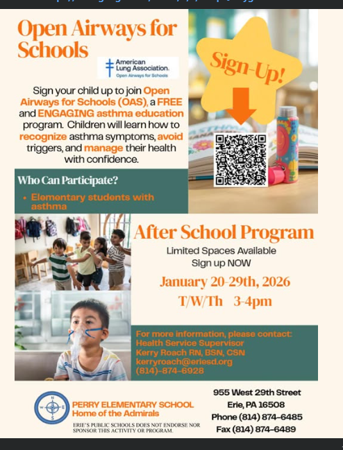 Open Airways for Schools flyer.