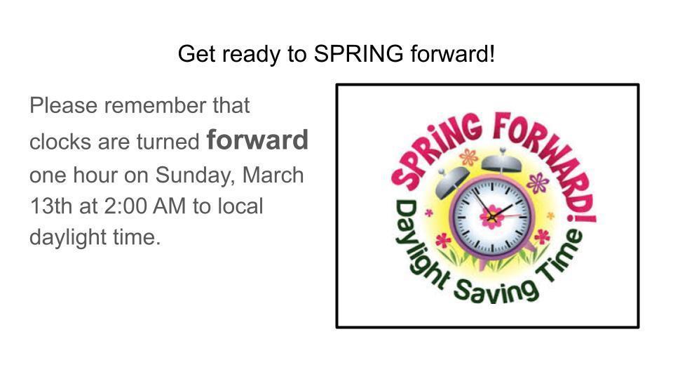 Spring forward