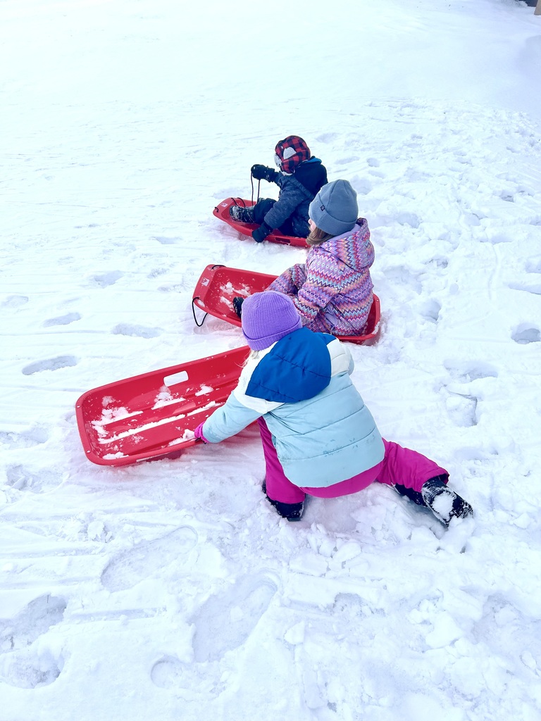 Preschoolers in the snow