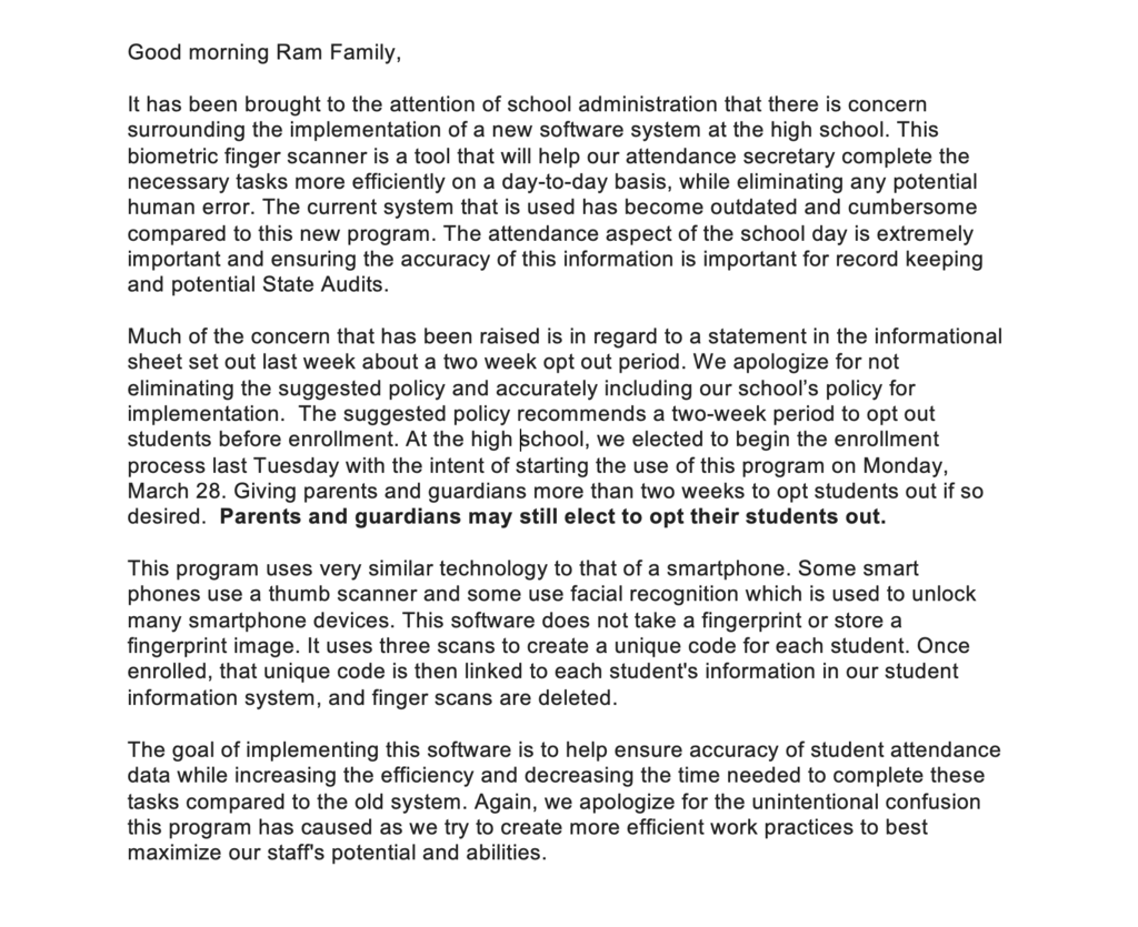 Attention High School Parents and Guardians