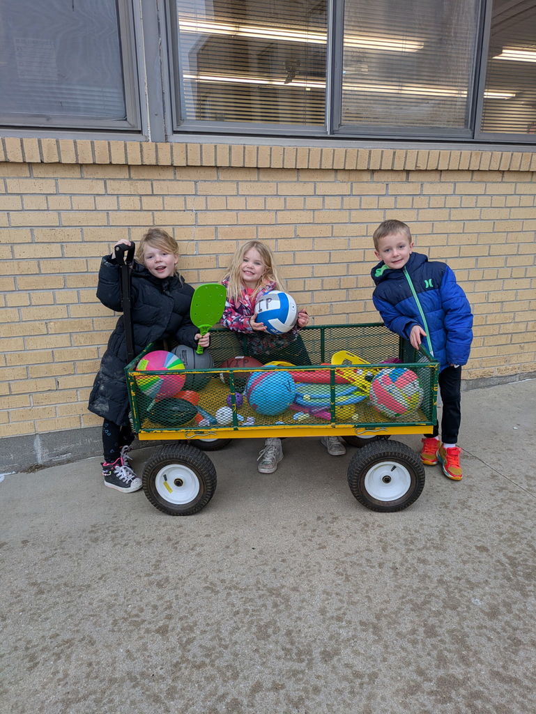 Students outside for their VIP recess