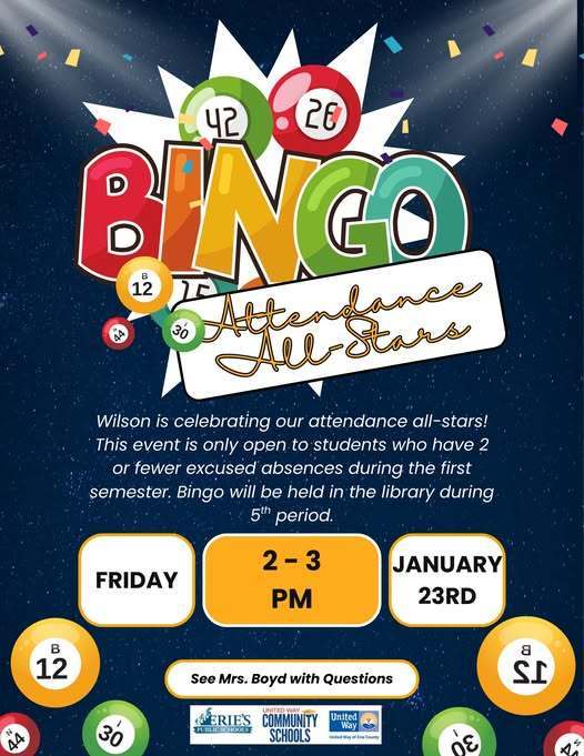 A Bingo Attendance Flyer.