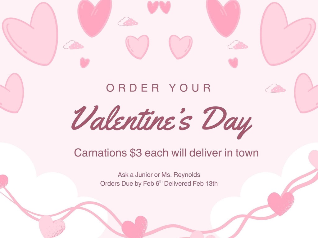 Junior Class Flower Valentines Fundraiser