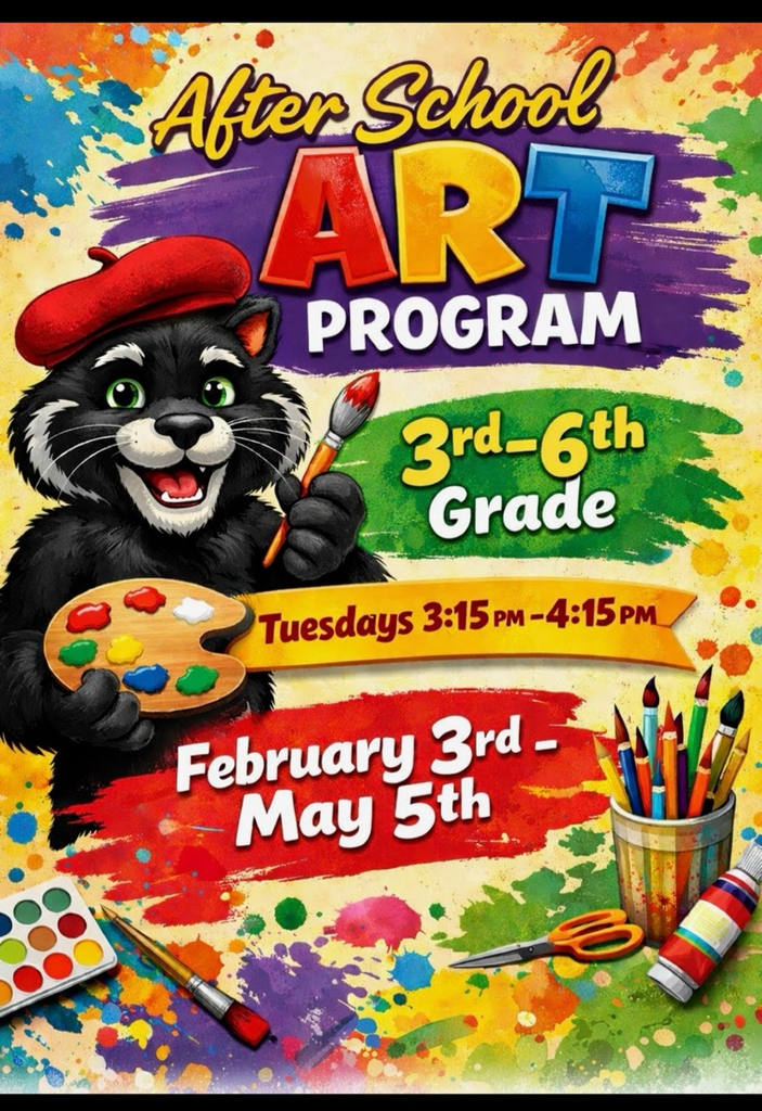 after school art program flier 