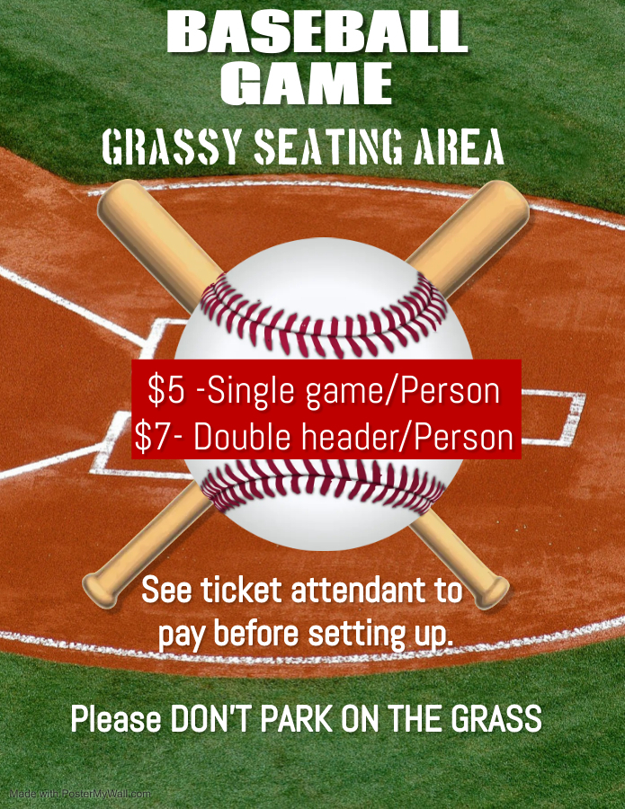 Grassy Seating Area for Baseball Info
