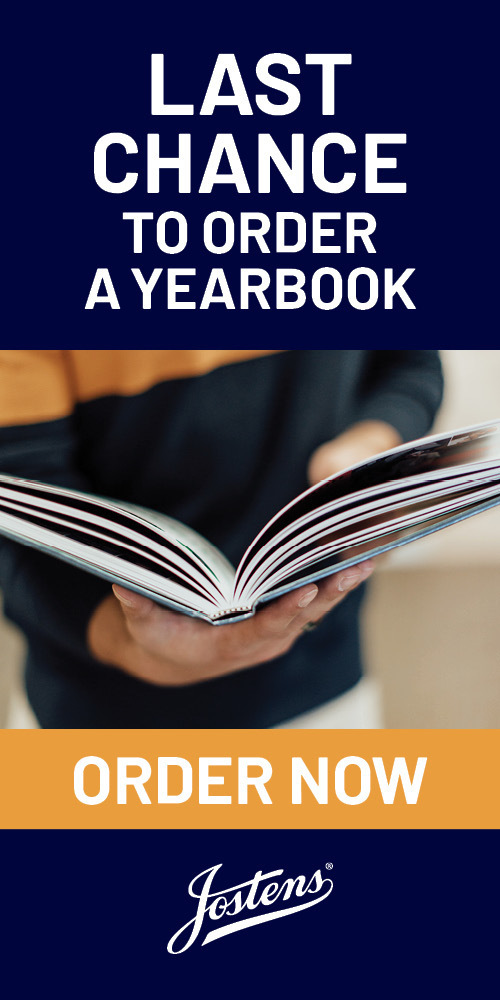 Photo of yearbook with words stating last chance to order yearbook