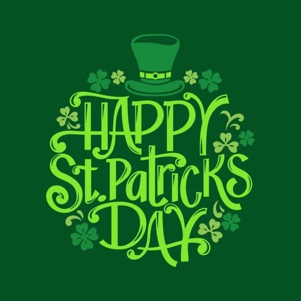 green background with words 