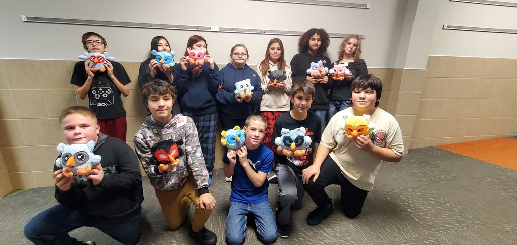 Sixth Grade with sewing project.