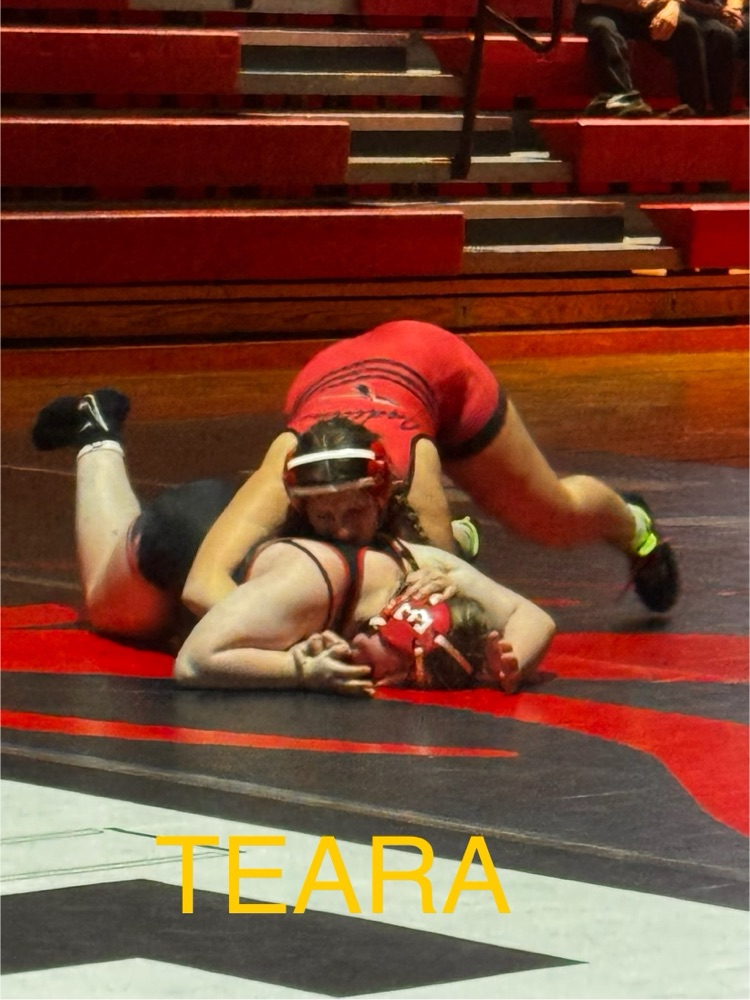 Teara gets the pin against Elkhorn High. 