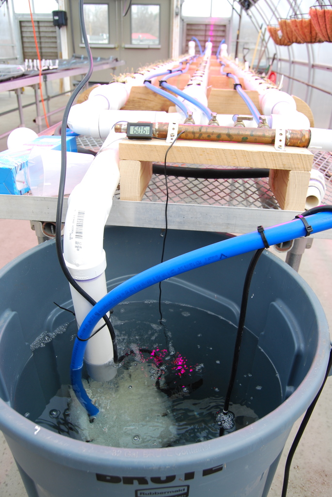 Water pump, heater, thermometer, grow lights, this machine has it all 