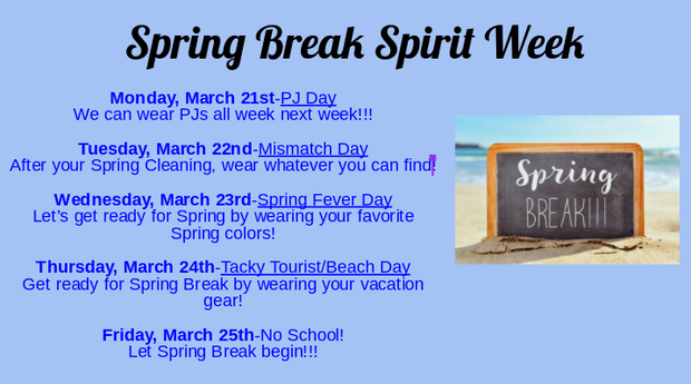 spring break spirit week