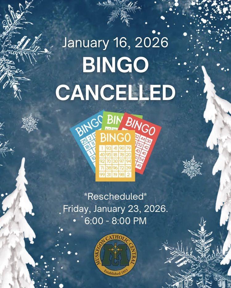 Bingo cancelled 1/16/2026
