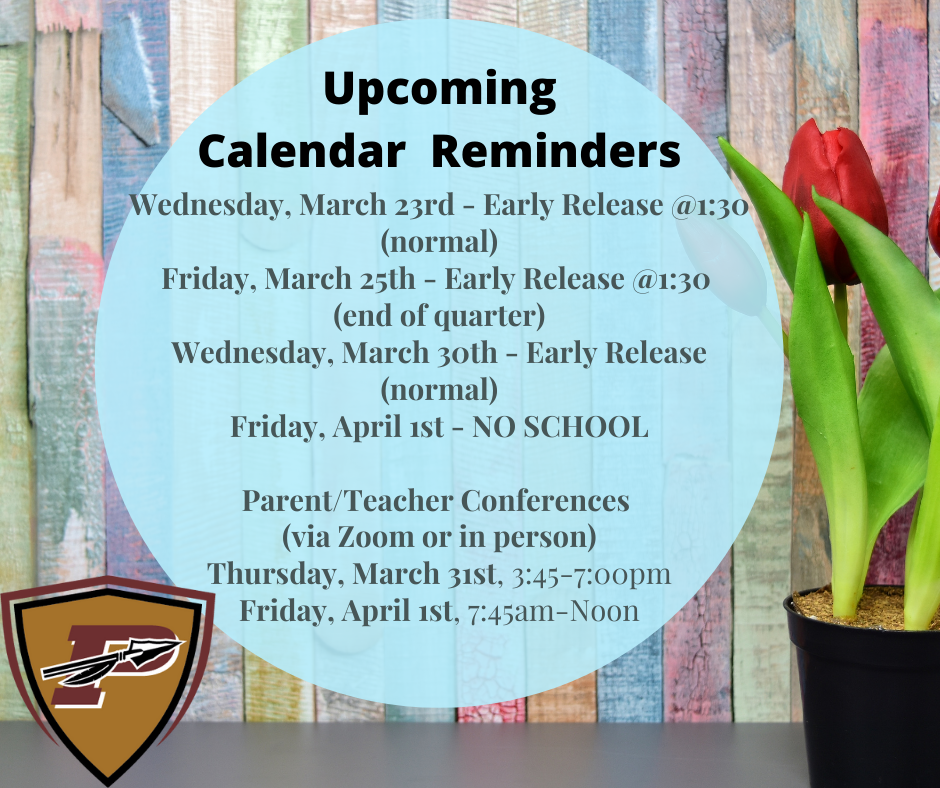 Spring Calendar Reminders