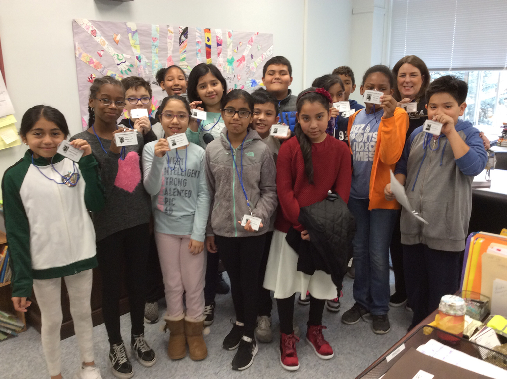 Fifth graders get IDs thanks to advisor Mrs. Talenti