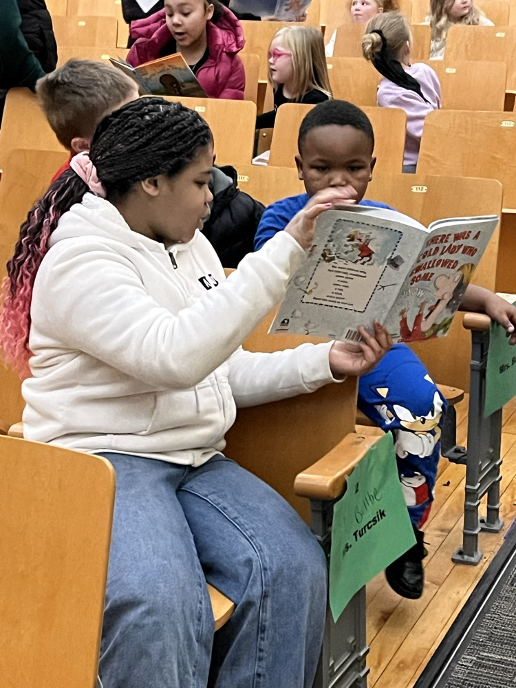 Ernie Davis Academy students reading to primary aged students