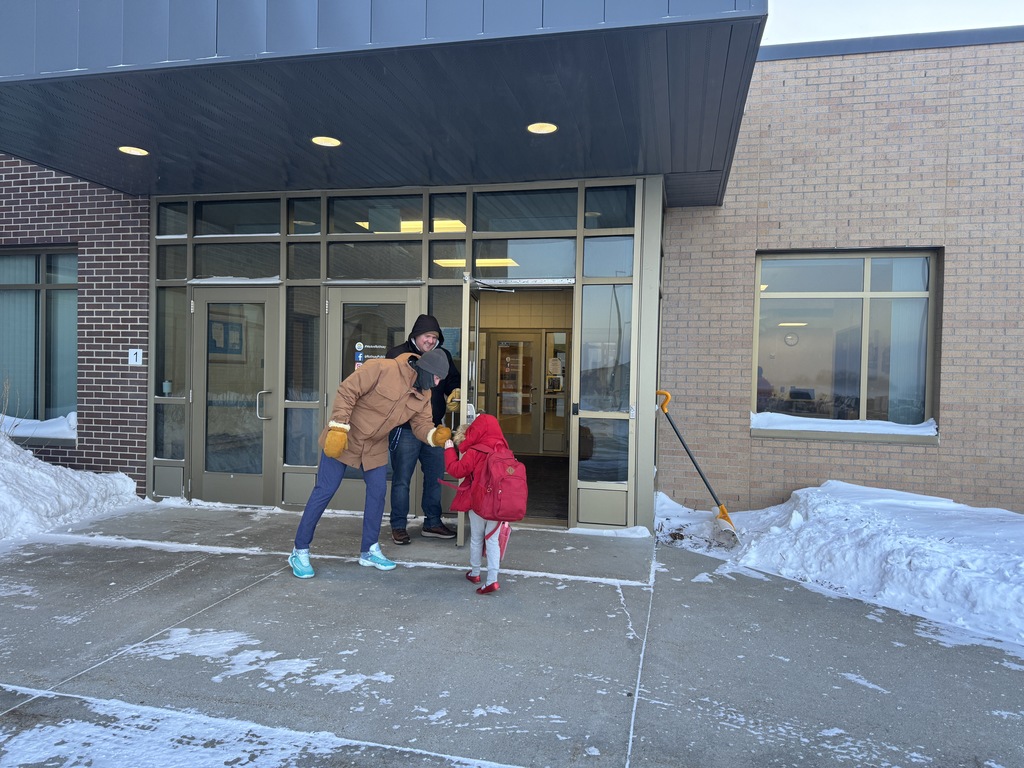 IMG_9043 - Greeting kids on the way into school.