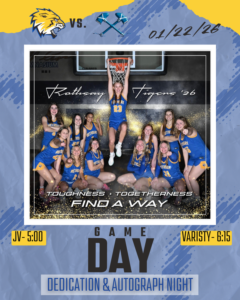 Varsity girls with their autograph picture. Game starts at 5:00 pm.