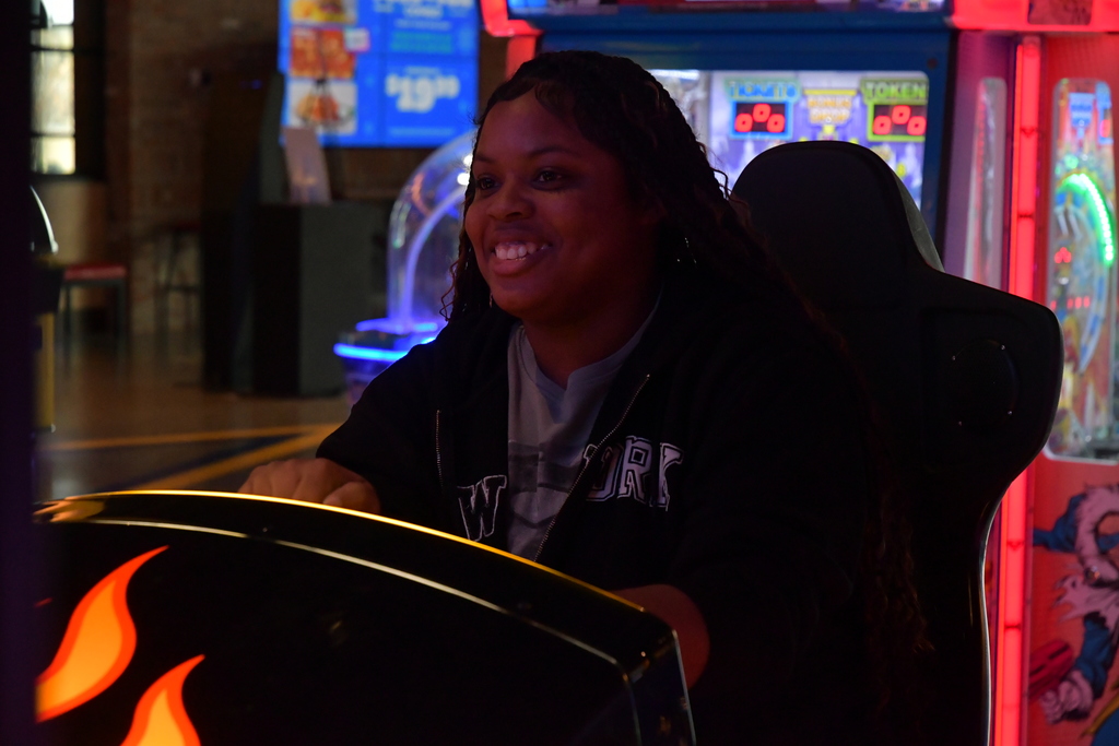 Girl on racecar game