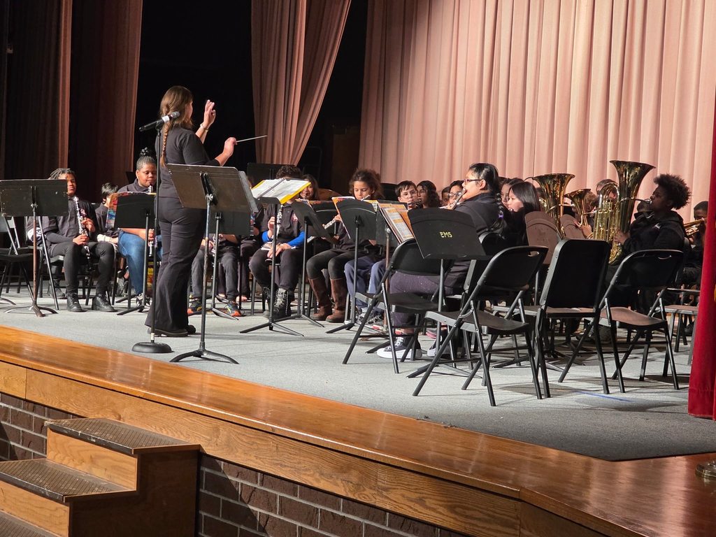 Kids playing instruments at a concert on stage.
