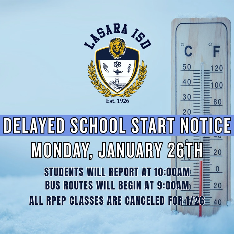 delayed start for 1/26
