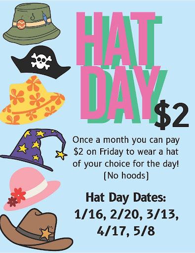 Multiple colorful hats.