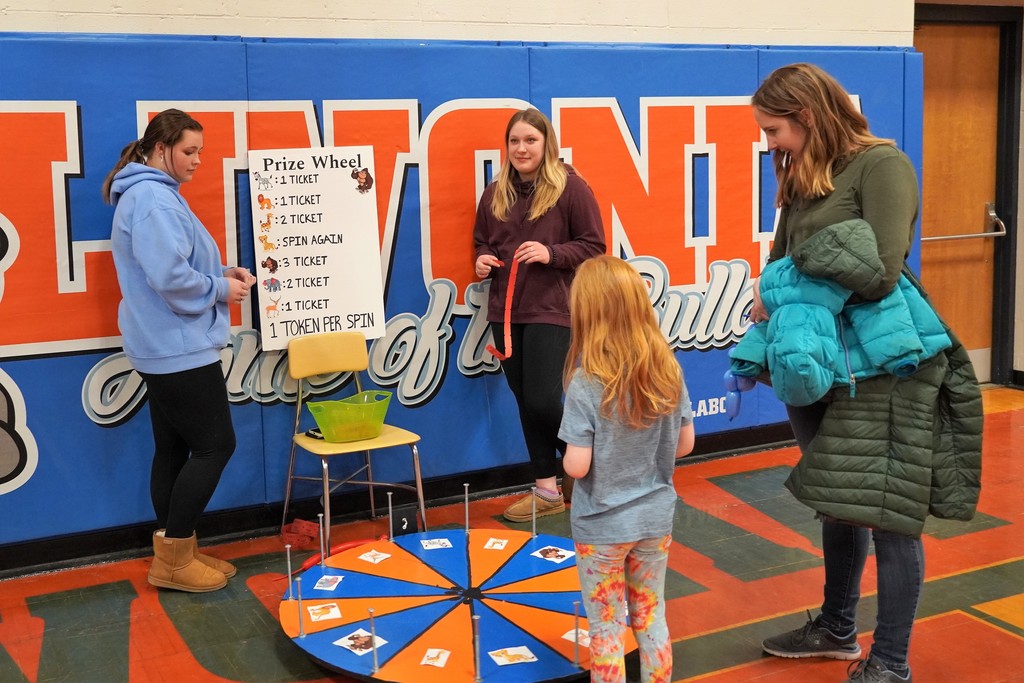 students playing a game