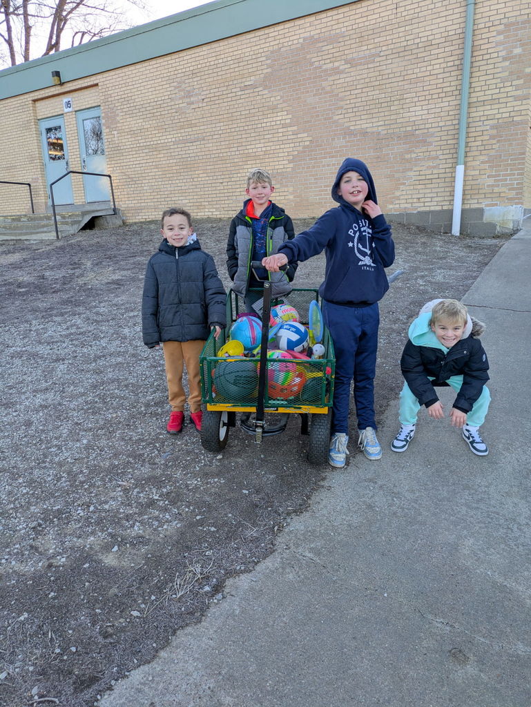 Students outside for their VIP recess