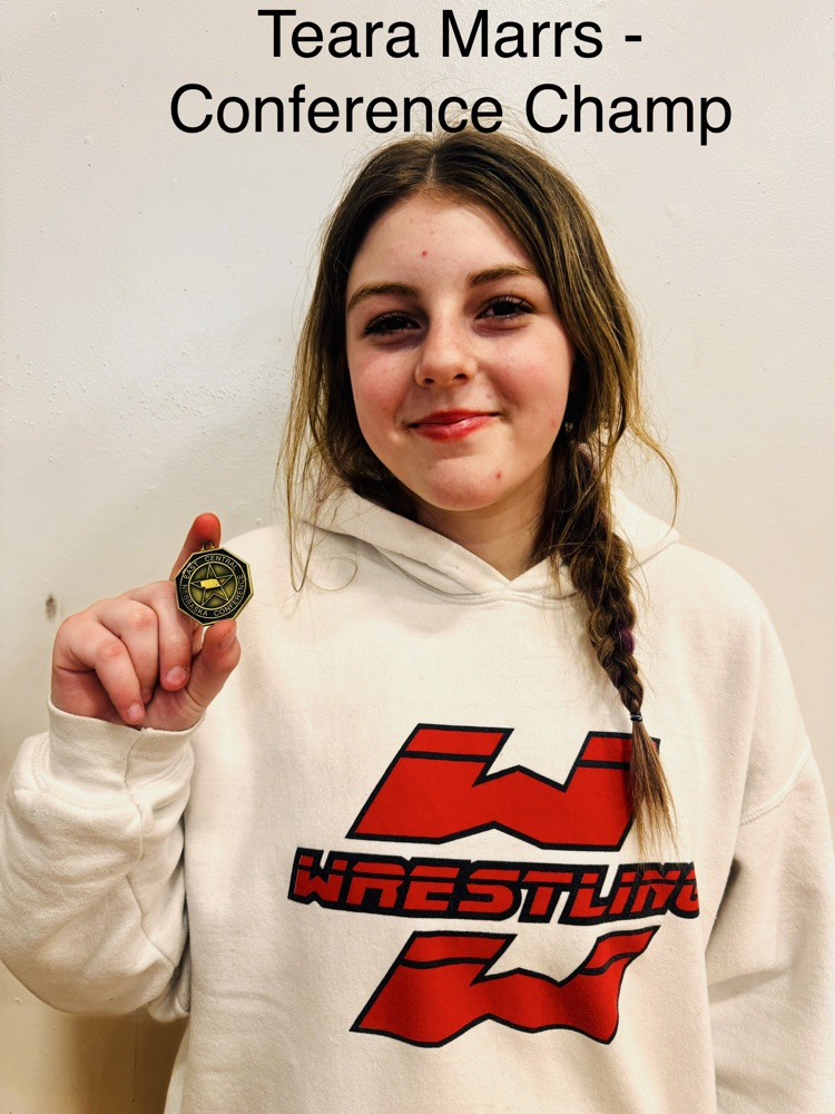 Teara Marrs earns the Conference champion 1st place medal