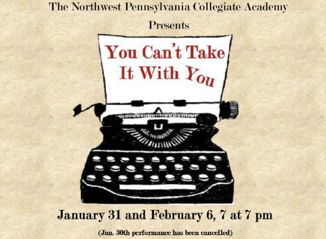 Collegiate Academy Production . Canceled on January 30.