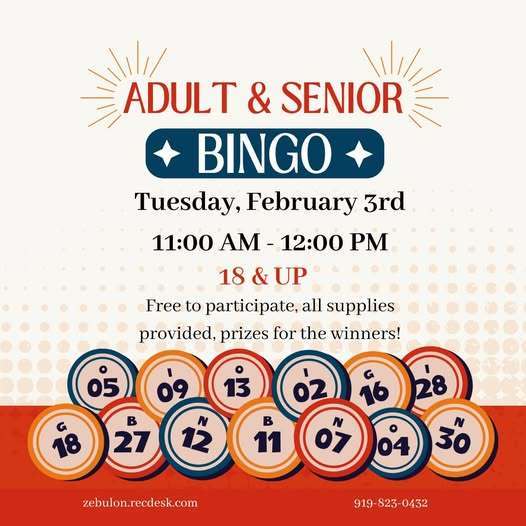 Adult & Senior BINGO