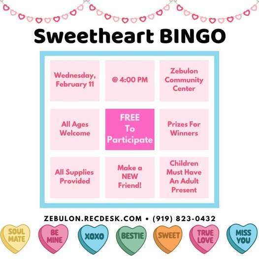 Sweetheart BINGO