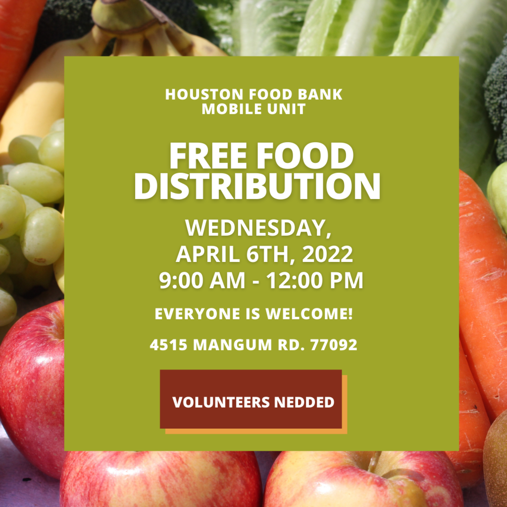 Annoucement about a free food distribution