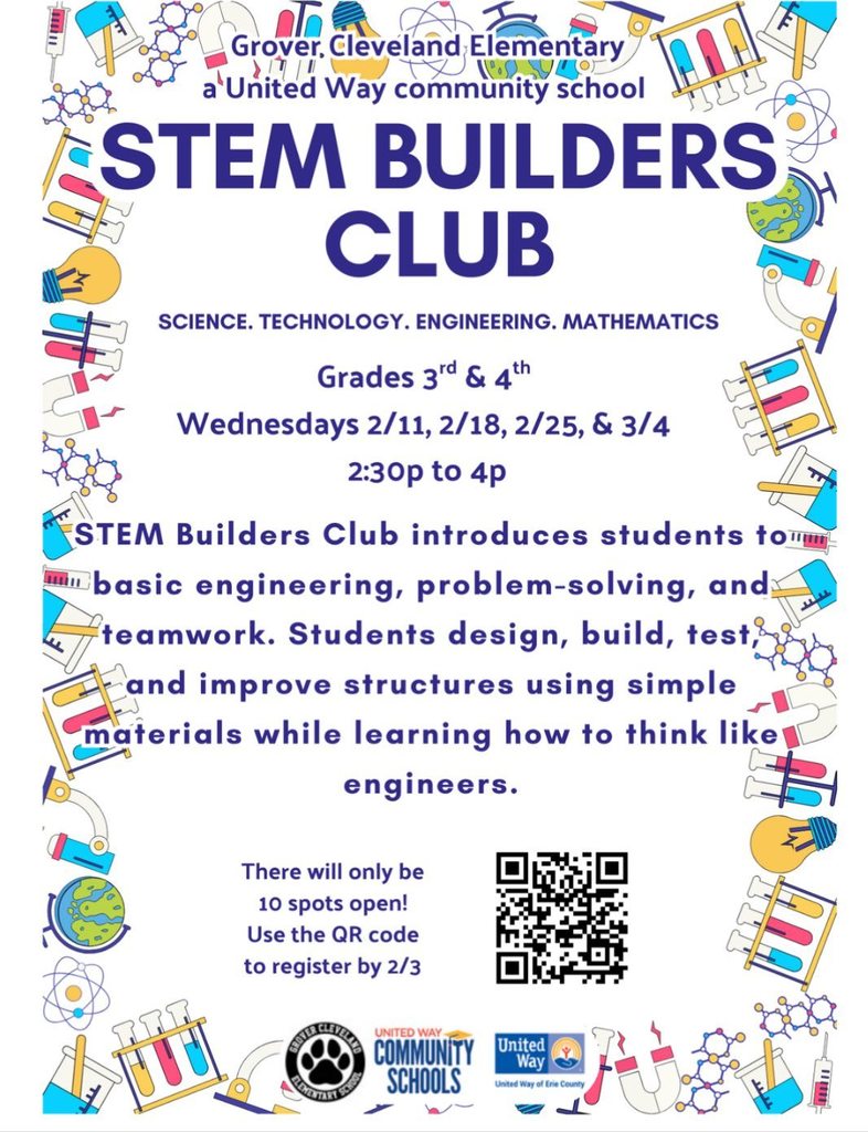 STEM Builders Club Flyer.