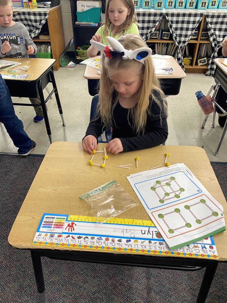 Kindergartners Study 2-D and 3-D Shapes