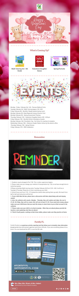 Rocket Family Matters Newsletter