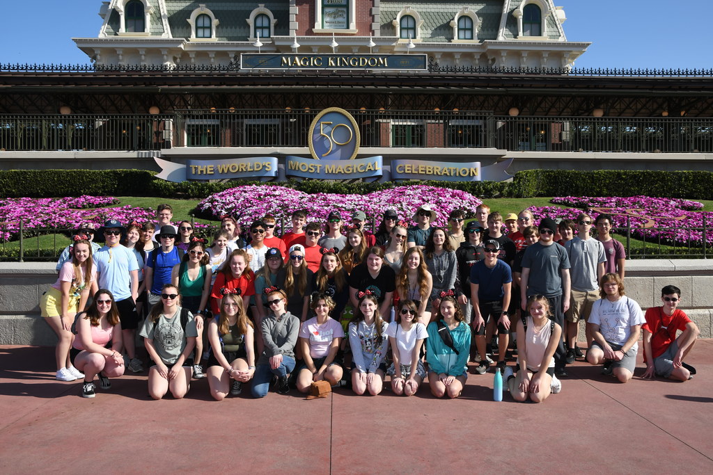 A group shot of students at Disney World