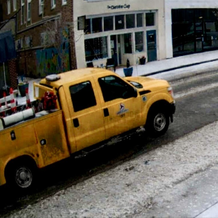 DOT truck in downtown zebulon