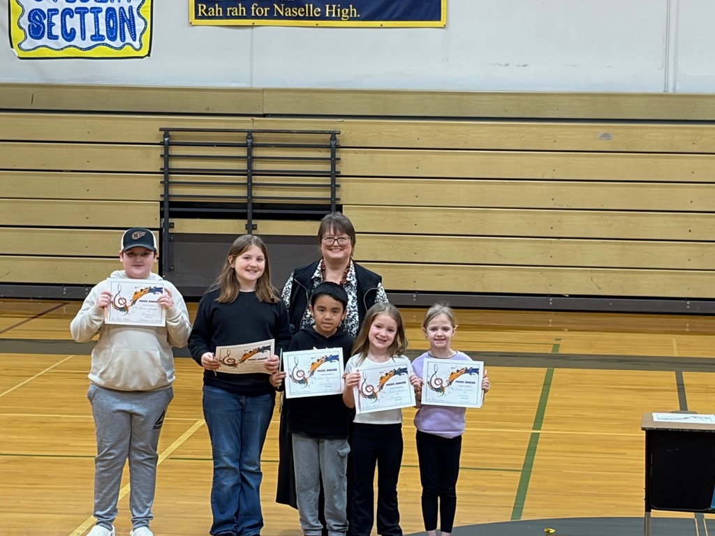 Elementary students of the month.