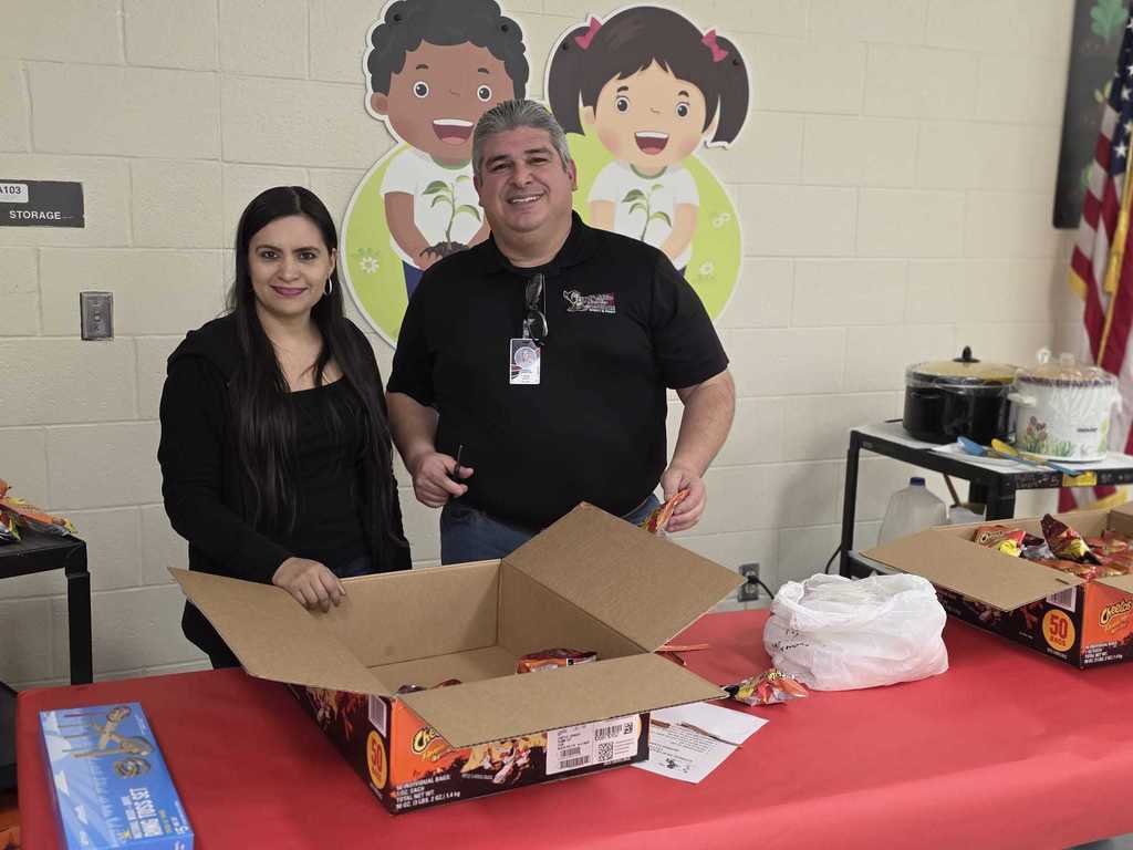 two teachers selling chips