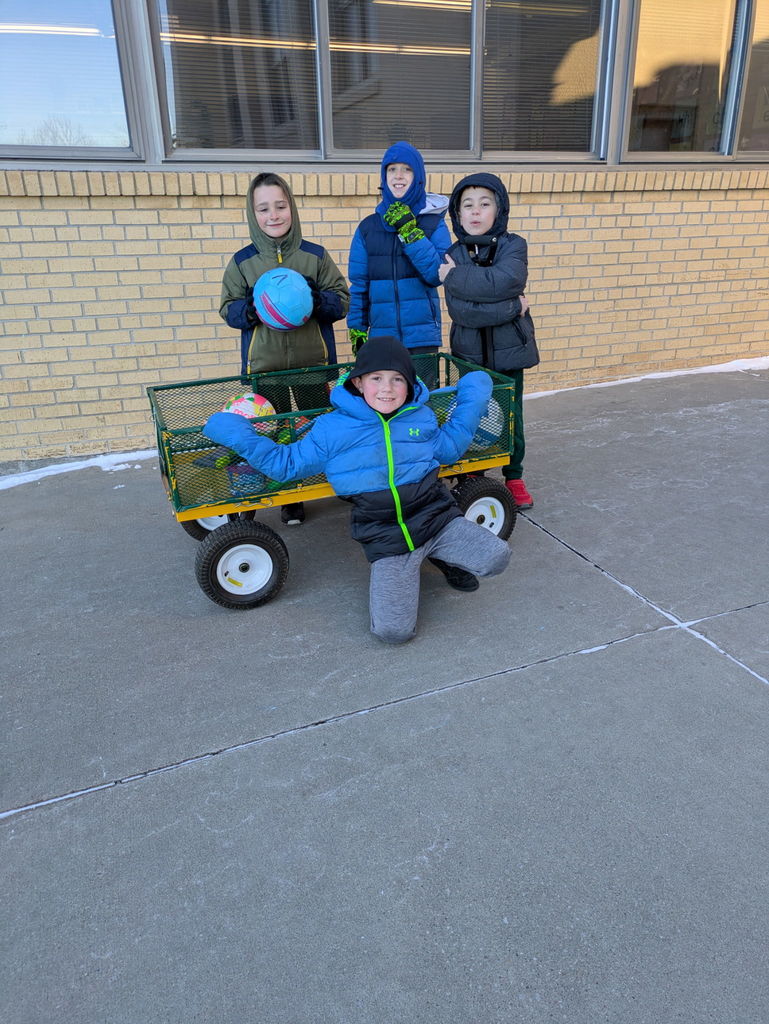 Students outside for their VIP recess