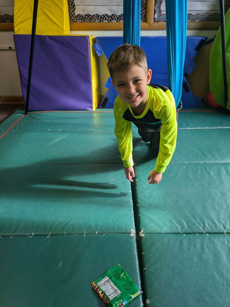 Student in sensory room