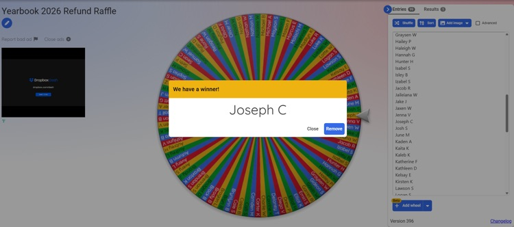 2026 HS Yearbook Raffle 2