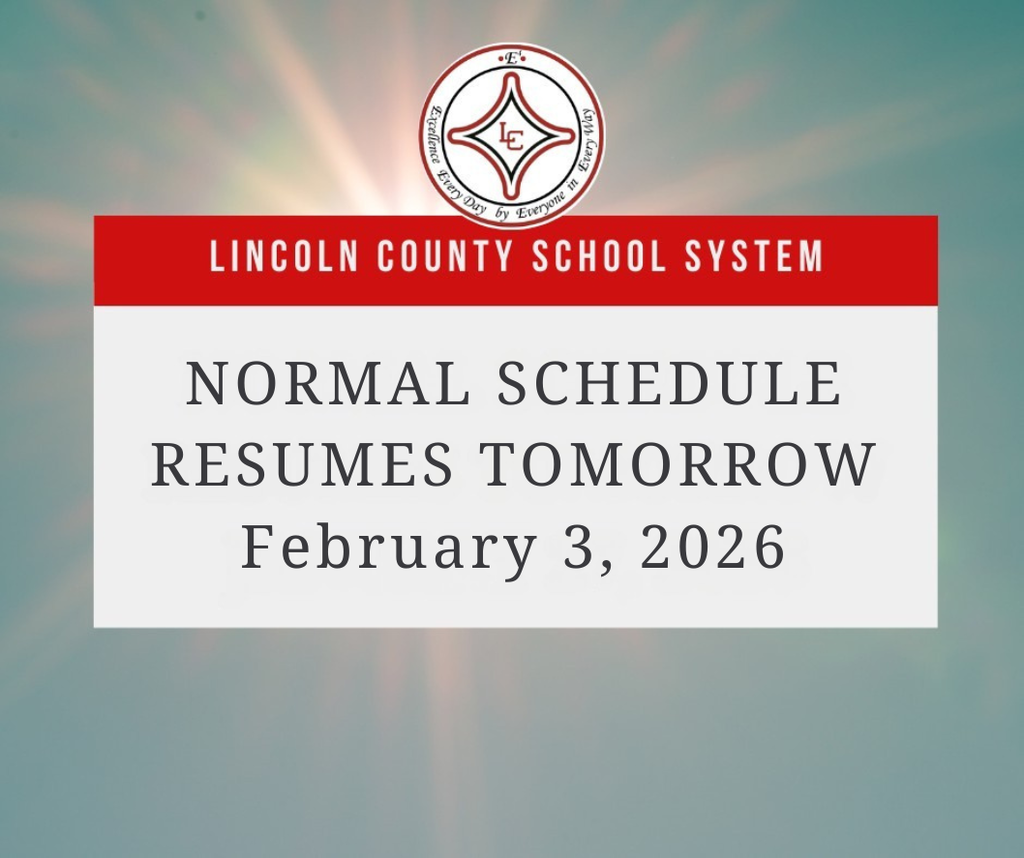 Normal Schedule Resumes Tomorrow