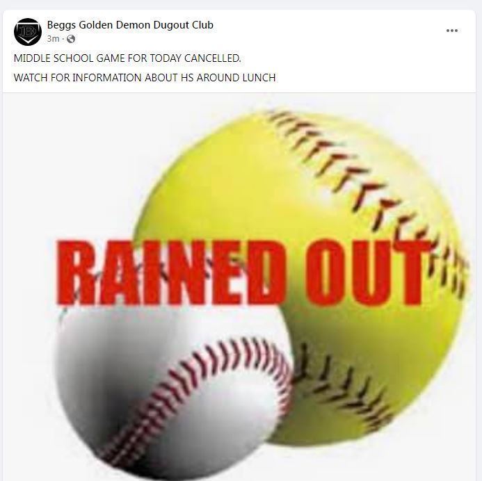Baseball Rain out 