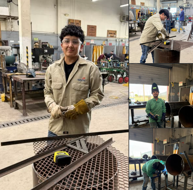 student from welding class