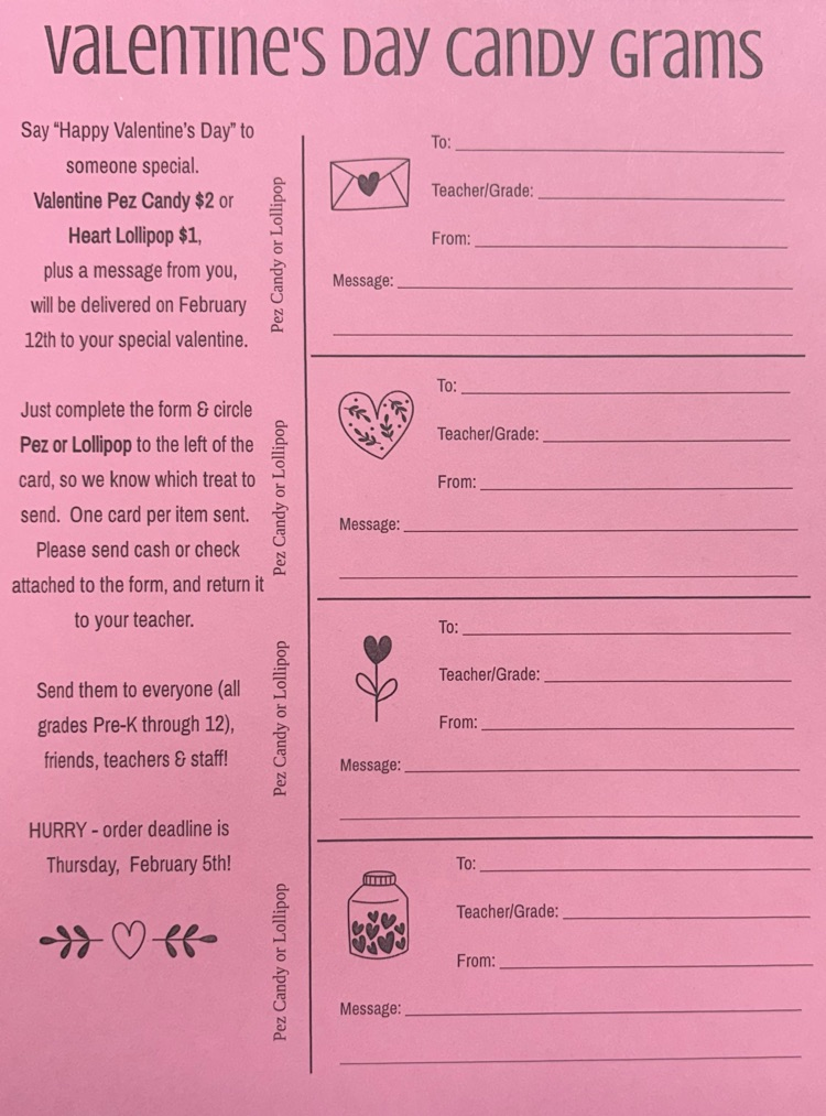 Valentines Day Candy Gram 